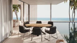 TIERRA OUTDOOR Kufensessel Garten stapelbar schwarz