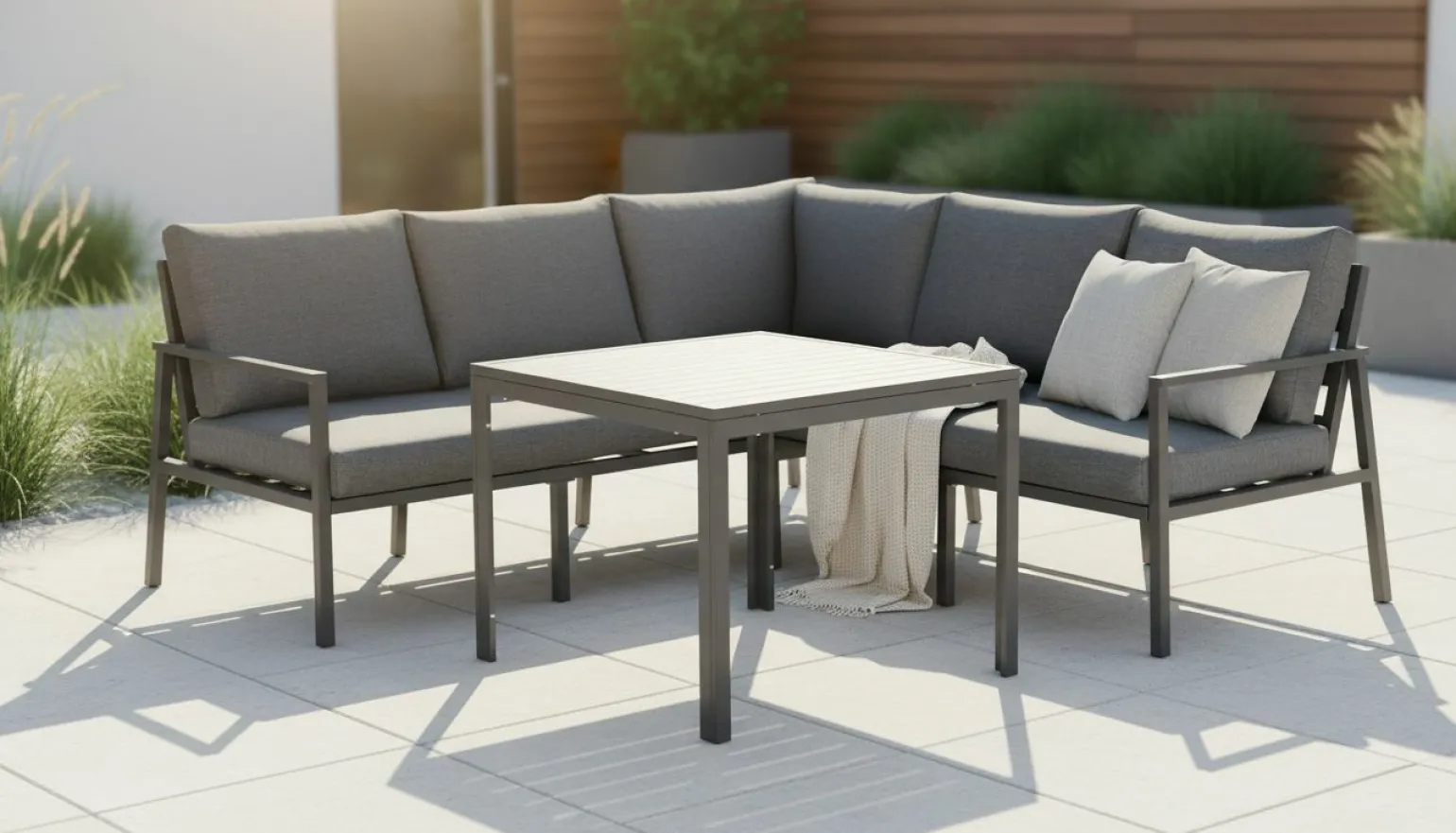 TIERRA OUTDOOR Lounge Corner Set grau