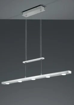 Trio Leuchten LED - Pendelleuchte 7flg grausilberfarben