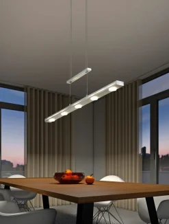 Trio Leuchten LED - Pendelleuchte 7flg grausilberfarben