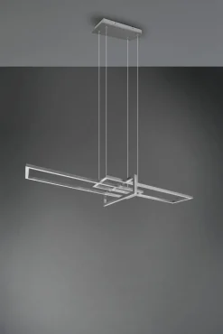 Trio Leuchten LED - Pendelleuchte 1 flg silberfarben