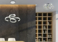 Trio Leuchten LED - Pendelleuchte 1 flg silberfarben