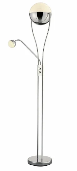 Trio Leuchten LED - Stehleuchte 2flg silberfarben