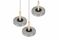 Trio Leuchten LED-Pendelleuchte 3flg schwarz