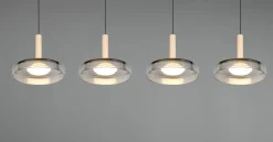 Trio Leuchten LED-Pendelleuchte 4flg schwarz