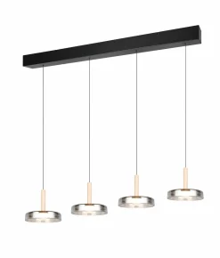 Trio Leuchten LED-Pendelleuchte 4flg schwarz