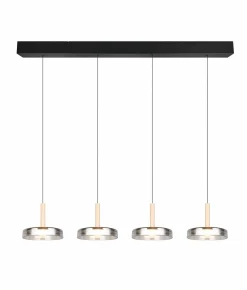 Trio Leuchten LED-Pendelleuchte 4flg schwarz