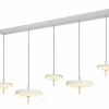 Trio Leuchten LED-Pendelleuchte 5flg grau