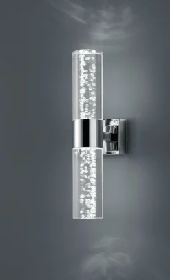 Trio Leuchten LED-Wandleuchte 2flg silberfarben