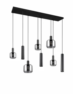Trio Leuchten Pendelleuchte 8flg schwarz