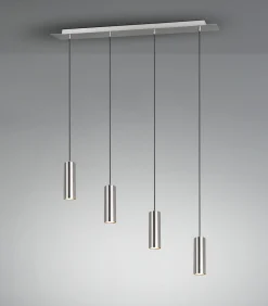 Trio Leuchten Pendelleuchte 4flg silberfarben
