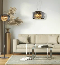 Trio Leuchten Pendelleuchte 5flg silberfarben