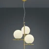 Trio Leuchten Pendelleuchte 3flg goldfarben