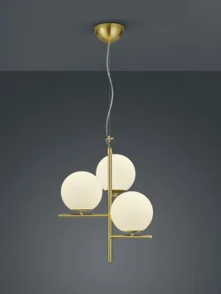 Trio Leuchten Pendelleuchte 3flg goldfarben