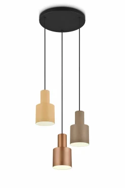 Trio Leuchten Pendelleuchte 3flg mehrfarbig