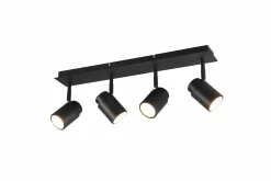 Trio Leuchten Strahler 4flg schwarz