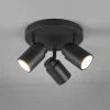 Trio Leuchten Strahler 3flg schwarz