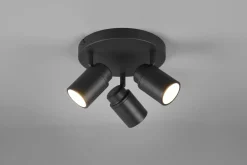 Trio Leuchten Strahler 3flg schwarz