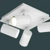 Trio Leuchten Strahler 4flg weiß