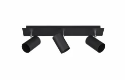 Trio Leuchten Strahler 3flg schwarz