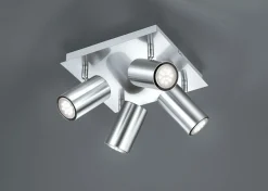 Trio Leuchten Strahler 4flg silberfarben