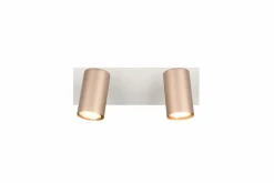 Trio Leuchten Strahler 2flg braun