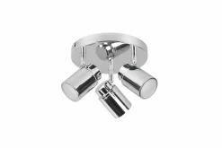 Trio Leuchten Strahler 3flg silberfarben