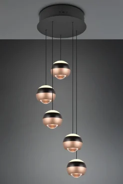 Trio SELECT LED-Pendelleuchte 5flg schwarz