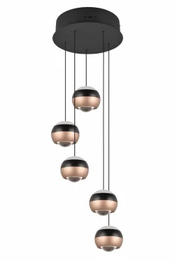 Trio SELECT LED-Pendelleuchte 5flg schwarz