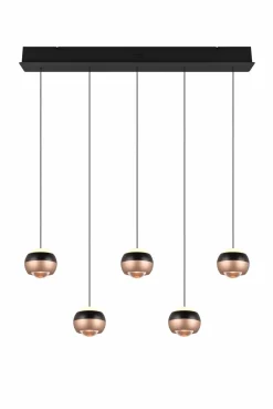 Trio SELECT LED-Pendelleuchte 5flg schwarz