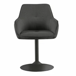 Trompetenfußstuhl drehbar schwarz