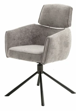 Vierfußstuhl mit Armlehne braun