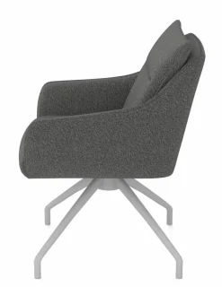vito Armlehnpolsterstuhl grau