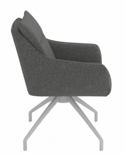 vito Armlehnpolsterstuhl grau