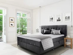 vito Boxspringbett m. Motor grau