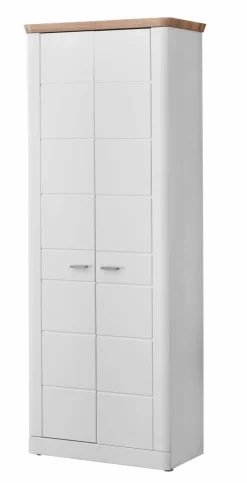 vito Garderobenschrank braunweißsilberfarbenschwarz