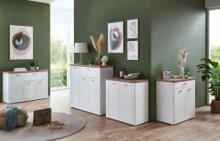 vito Kommode braunweißsilberfarbenschwarz