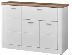 vito Kommode braunweißsilberfarbenschwarz