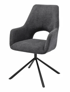 vito Stuhl mit Armlehen grau