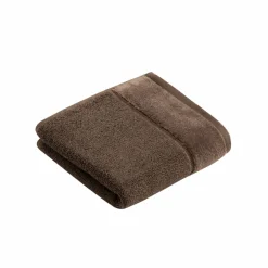 VOSSEN Gästetuch Pure braun