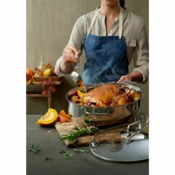 WMF Bräter mit Glasdeckel silberfarben