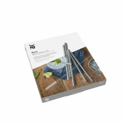 WMF 6er Trinkhalm 18cm silberfarben