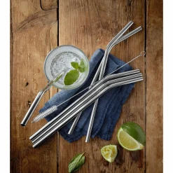 WMF 6er Trinkhalm 24cm silberfarben