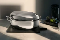 WMF Extrabräter mit Metalldeckel silberfarben