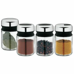 WMF Gewürzdosen Set 4tlg. schwarzsilberfarben