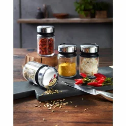 WMF Gewürzdosen Set 4tlg. schwarzsilberfarben