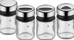 WMF Gewürzdosen Set 4tlg. schwarzsilberfarben