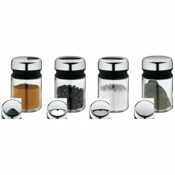 WMF Gewürzdosen Set 4tlg. schwarzsilberfarben