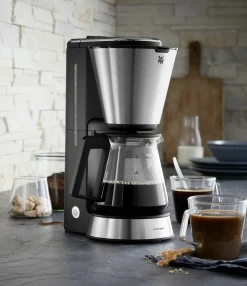 WMF Kaffeemaschine m. Glaskanne silberfarben