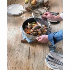 WMF Schmorpfanne m. Deckel 28cm silberfarben